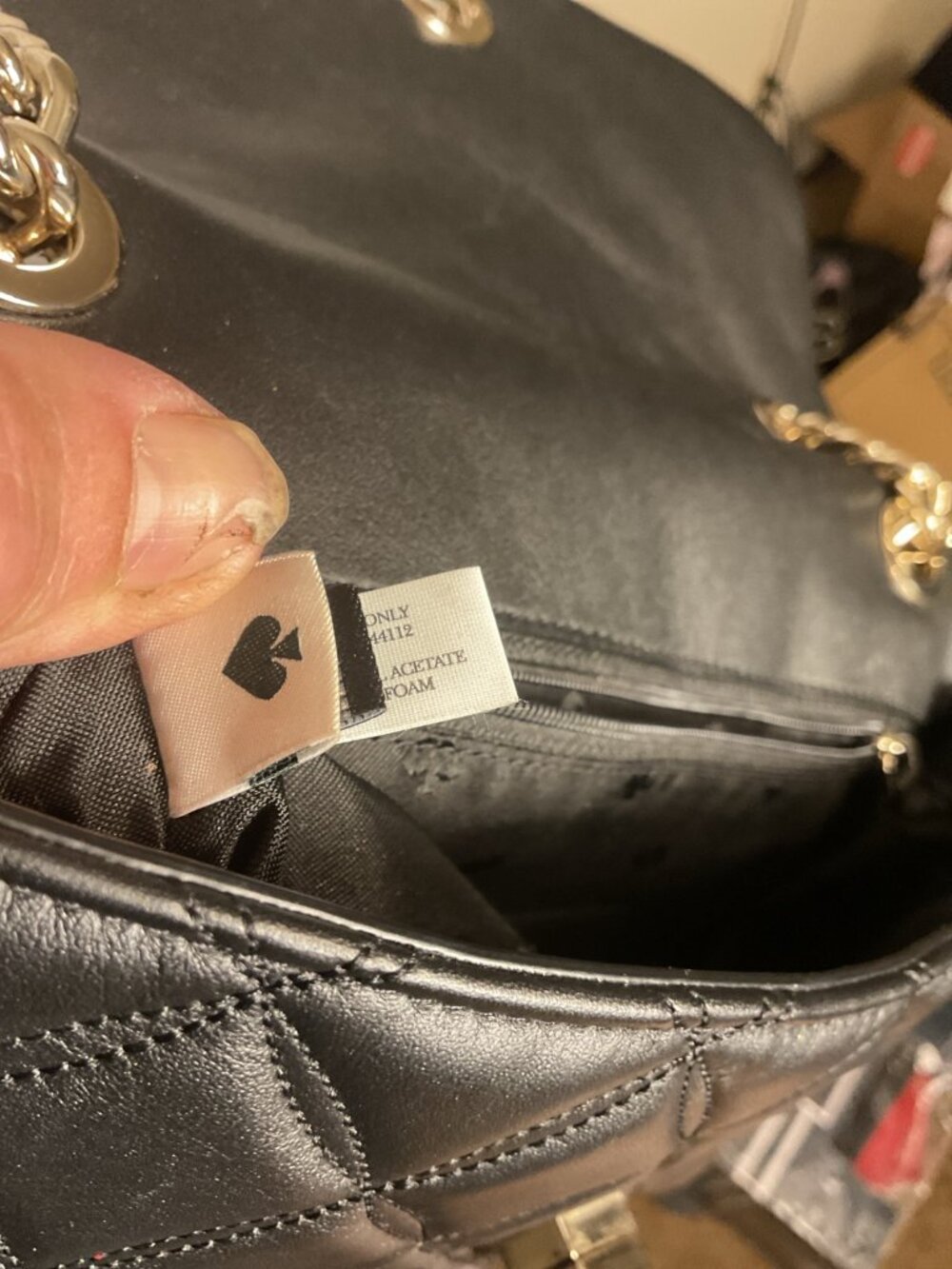 Kate Spade Quilted Black Chain Shoulder Bag - Picture 11 of 11